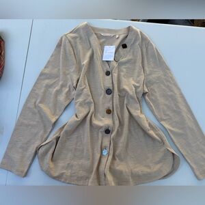 Soft Surroundings Beige Knit Cardigan